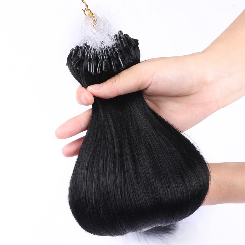 High Quality No Any Split Micro Ring Hair For Woman Velvet Cuticle Remy human Micro Loop Hair Straight